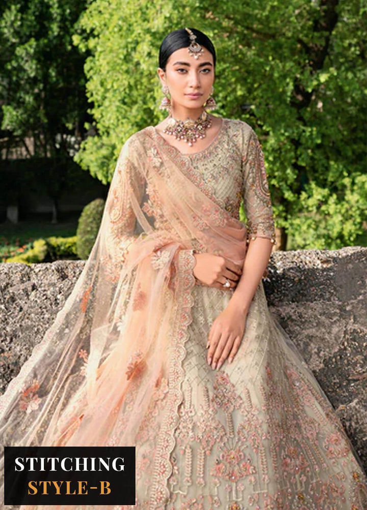 Ramsha Embroidered Net Suits Unstitched 4 Piece RSH23LW H-202 - Wedding Collection