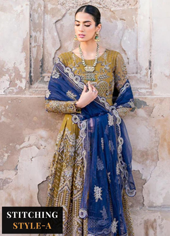 Ramsha Embroidered Net Suits Unstitched 4 Piece RSH23LW H-204 - Wedding Collection