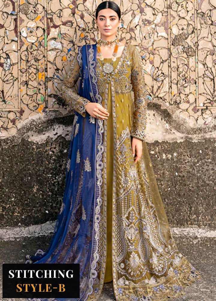 Ramsha Embroidered Net Suits Unstitched 4 Piece RSH23LW H-204 - Wedding Collection