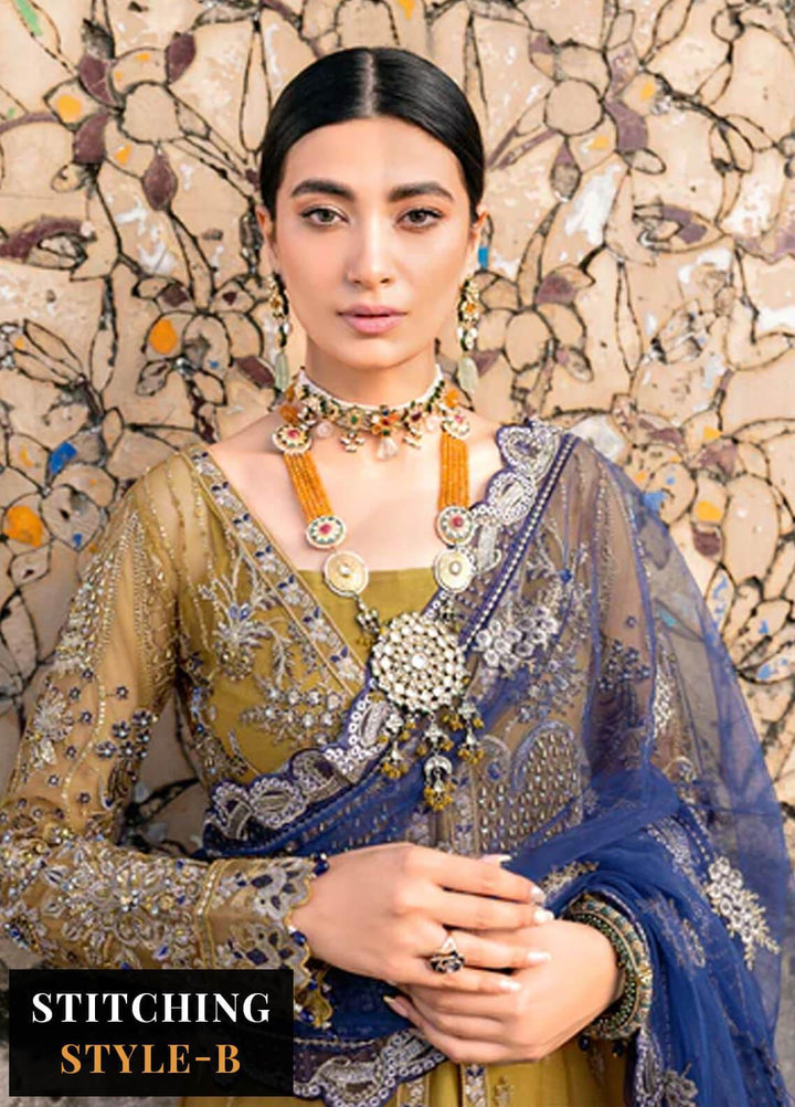 Ramsha Embroidered Net Suits Unstitched 4 Piece RSH23LW H-204 - Wedding Collection