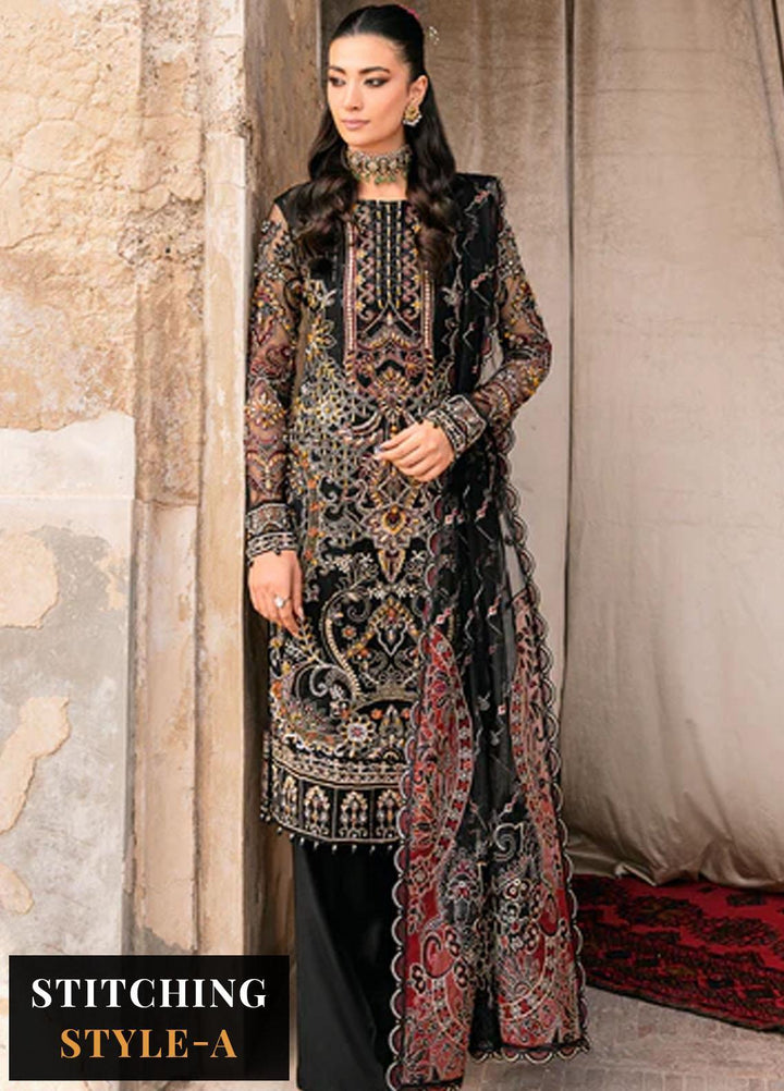 Ramsha Embroidered Net Suits Unstitched 4 Piece RSH23LW H-205 - Wedding Collection