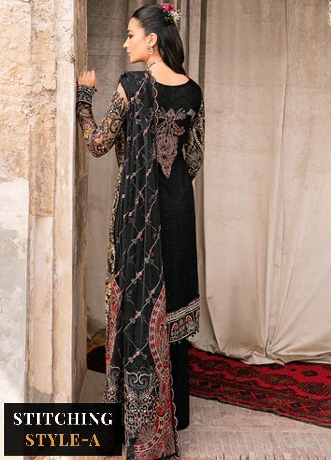 Ramsha Embroidered Net Suits Unstitched 4 Piece RSH23LW H-205 - Wedding Collection