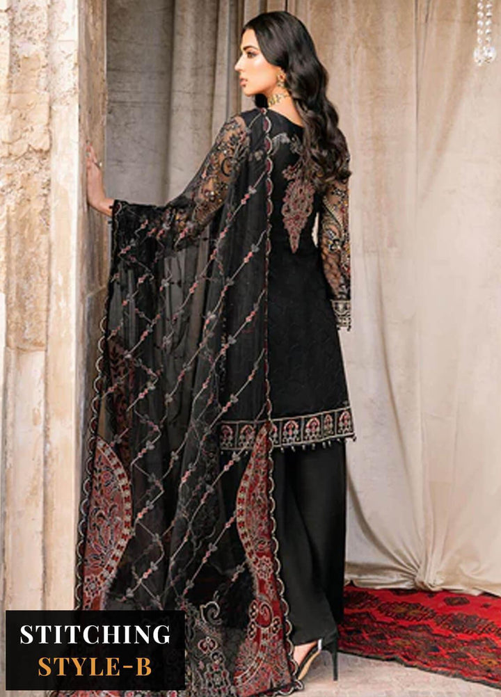 Ramsha Embroidered Net Suits Unstitched 4 Piece RSH23LW H-205 - Wedding Collection