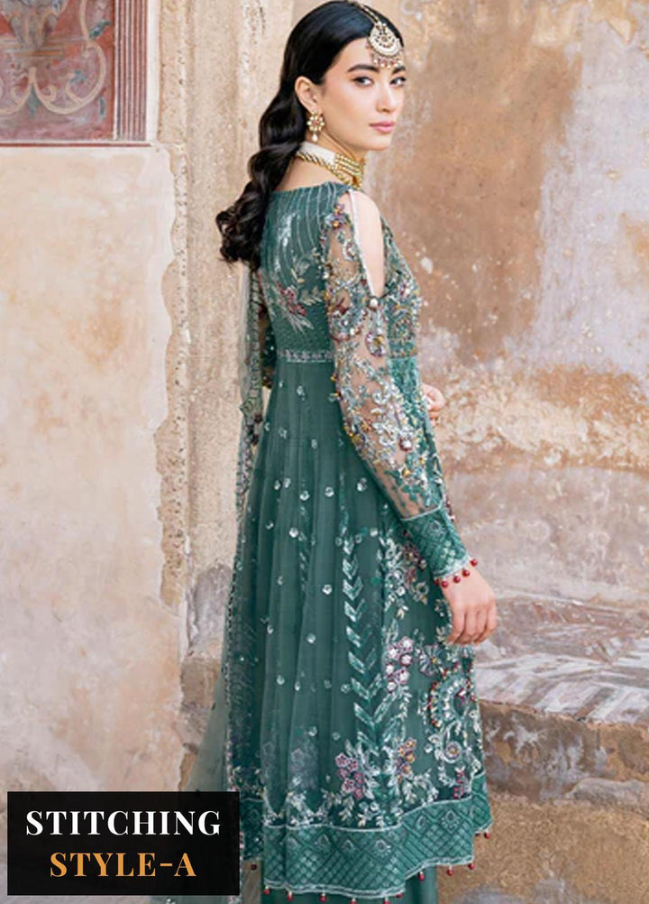Ramsha Embroidered Net Suits Unstitched 4 Piece RSH23LW H-208 - Wedding Collection