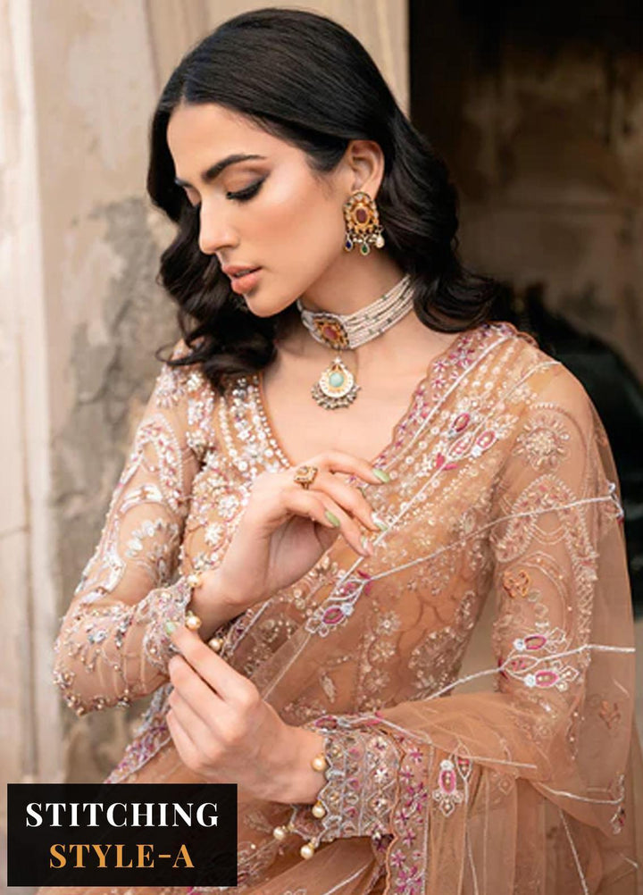 Ramsha Embroidered Net Suits Unstitched 4 Piece RSH23LW H-209 - Wedding Collection