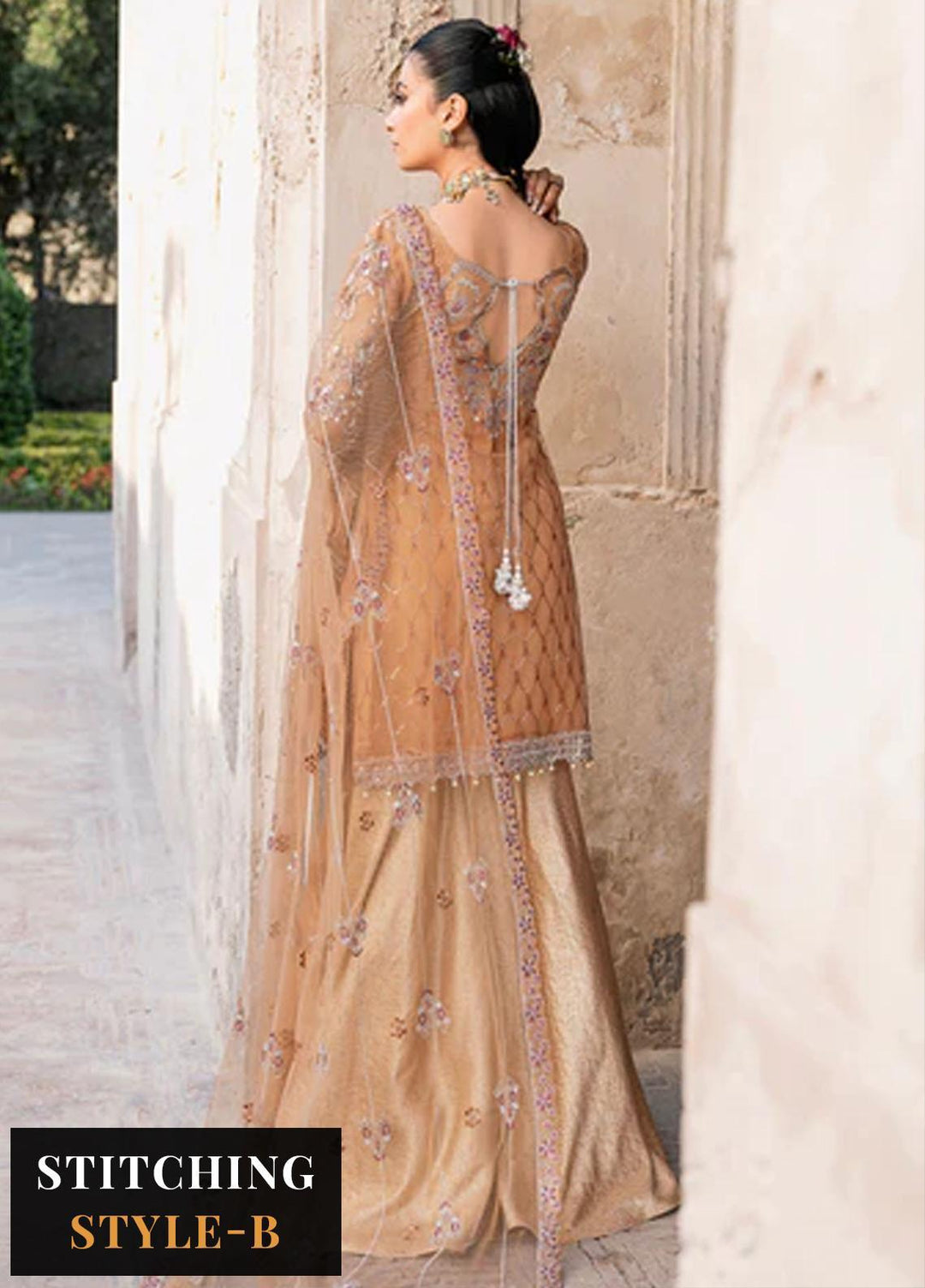 Ramsha Embroidered Net Suits Unstitched 4 Piece RSH23LW H-209 - Wedding Collection
