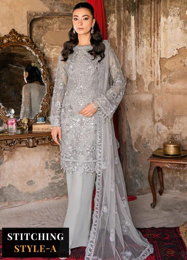 Ramsha Embroidered Net Suits Unstitched 4 Piece RSH23LW H-210 - Wedding Collection