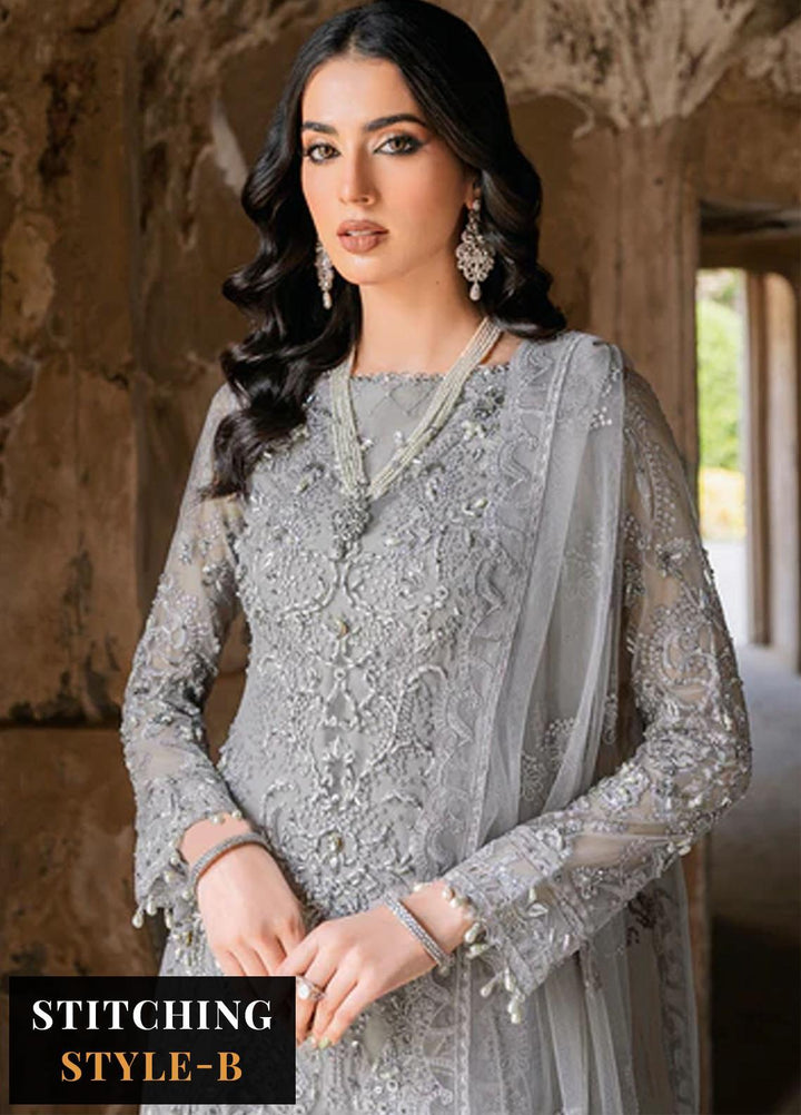 Ramsha Embroidered Net Suits Unstitched 4 Piece RSH23LW H-210 - Wedding Collection