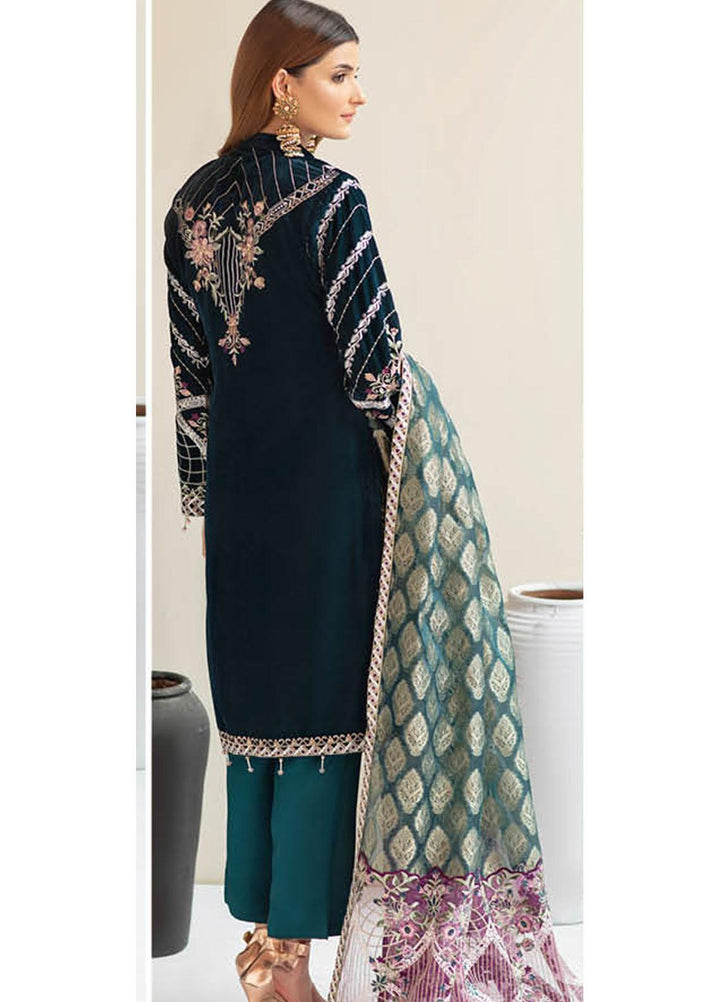 Ramsha Embroidered Chiffon Suits Unstitched 3 Piece RSH21V-4 V-402 - Winter Collection