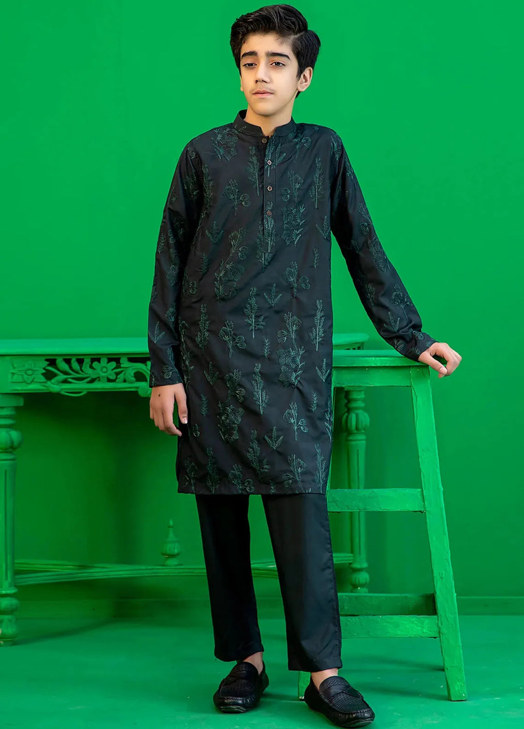 Rang By Ahmad Raza Wash N Wear Embroidered Boys Kurta Pajama -  AR-8001