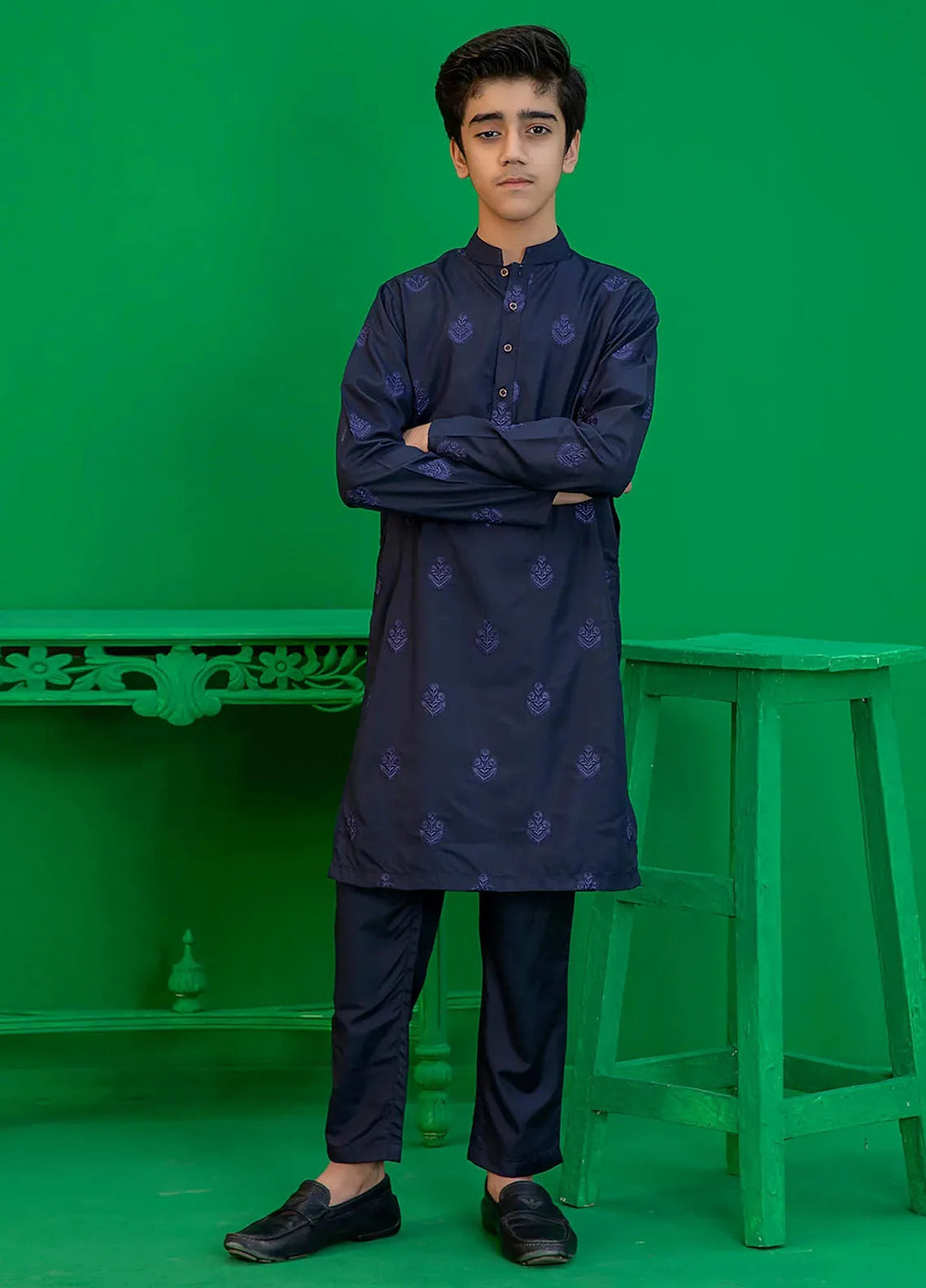 Rang By Ahmad Raza Wash N Wear Embroidered Boys Kurta Pajama -  AR-8003