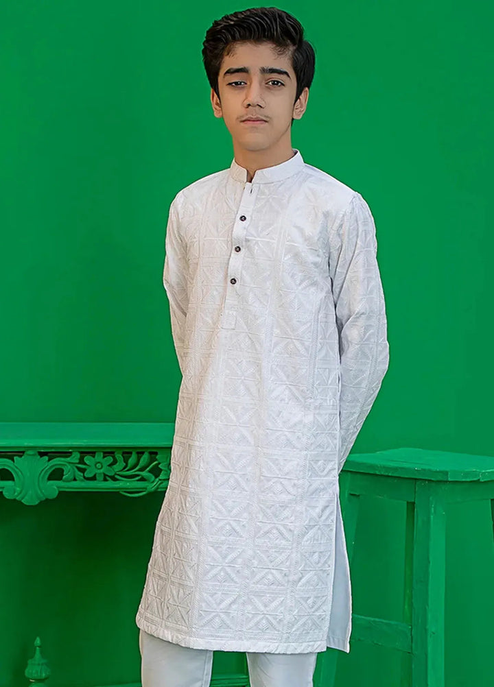 Rang By Ahmad Raza Wash N Wear Embroidered Boys Kurta Pajama -  AR-8006