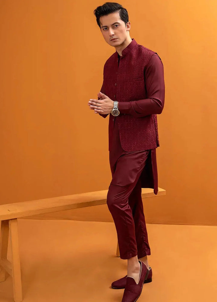 Rang By Ahmad Raza Wash N Wear Fancy Men 3 Piece Suit -  AR5063