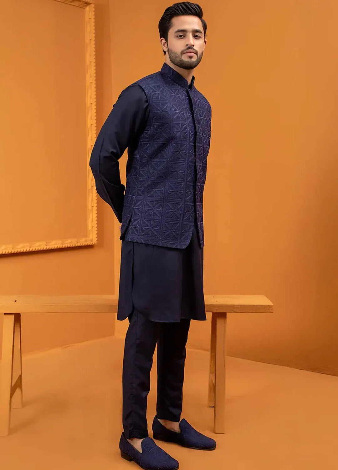Rang By Ahmad Raza Wash N Wear Fancy Men 3 Piece Suit -  AR5064