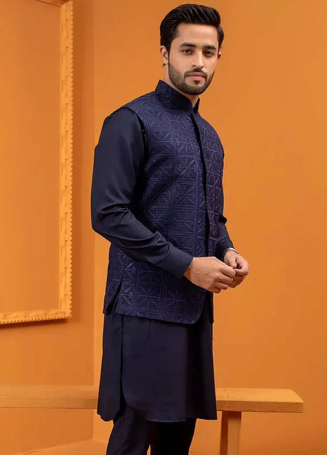 Rang By Ahmad Raza Wash N Wear Fancy Men 3 Piece Suit -  AR5064