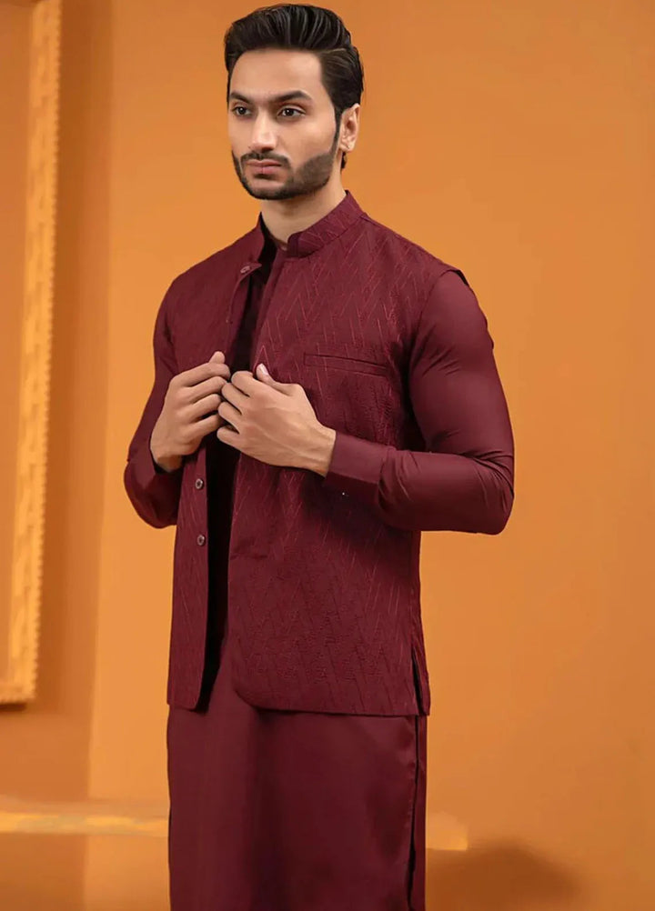 Rang By Ahmad Raza Wash N Wear Fancy Men 3 Piece Suit -  AR5068