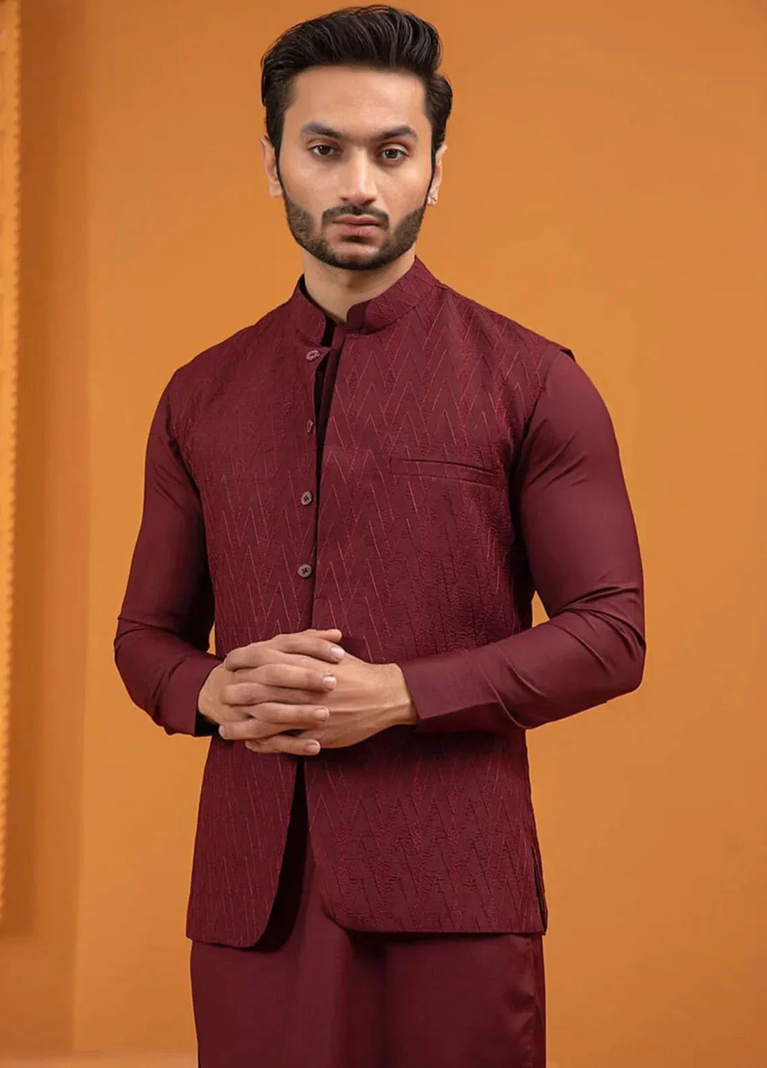 Rang By Ahmad Raza Wash N Wear Fancy Men 3 Piece Suit -  AR5068