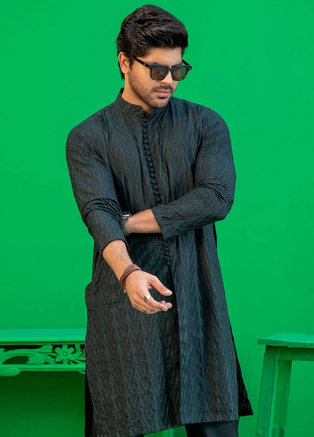 Rang By Ahmad Raza Wash N Wear Fancy Men Kurta Shalwar -  AR5037