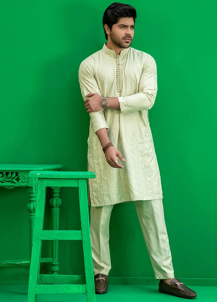 Rang By Ahmad Raza Wash N Wear Fancy Men Kurta Shalwar -  AR5041