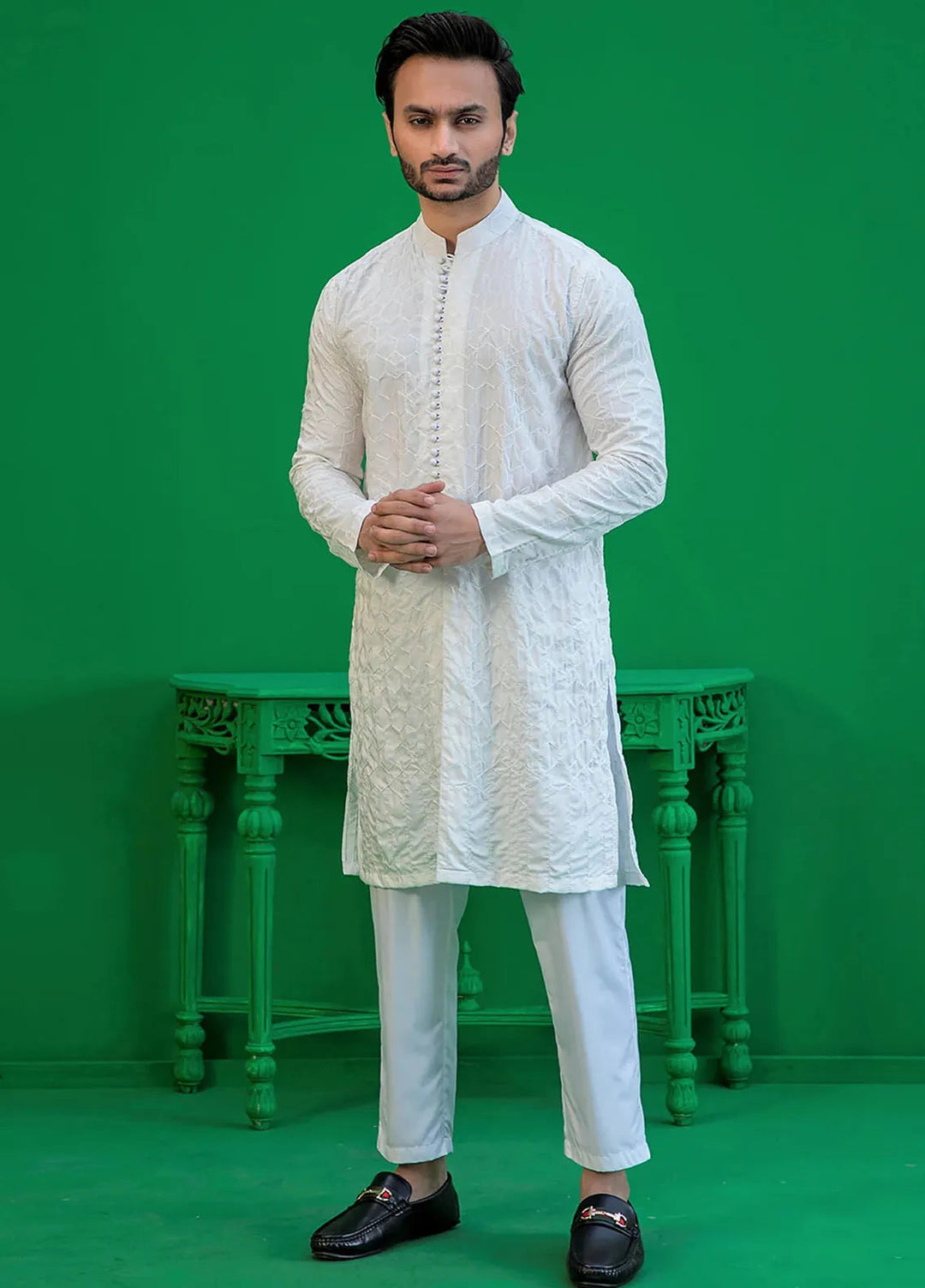 Rang By Ahmad Raza Wash N Wear Fancy Men Kurta Shalwar -  AR5042