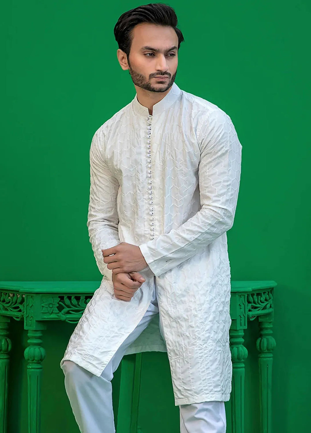 Rang By Ahmad Raza Wash N Wear Fancy Men Kurta Shalwar -  AR5042