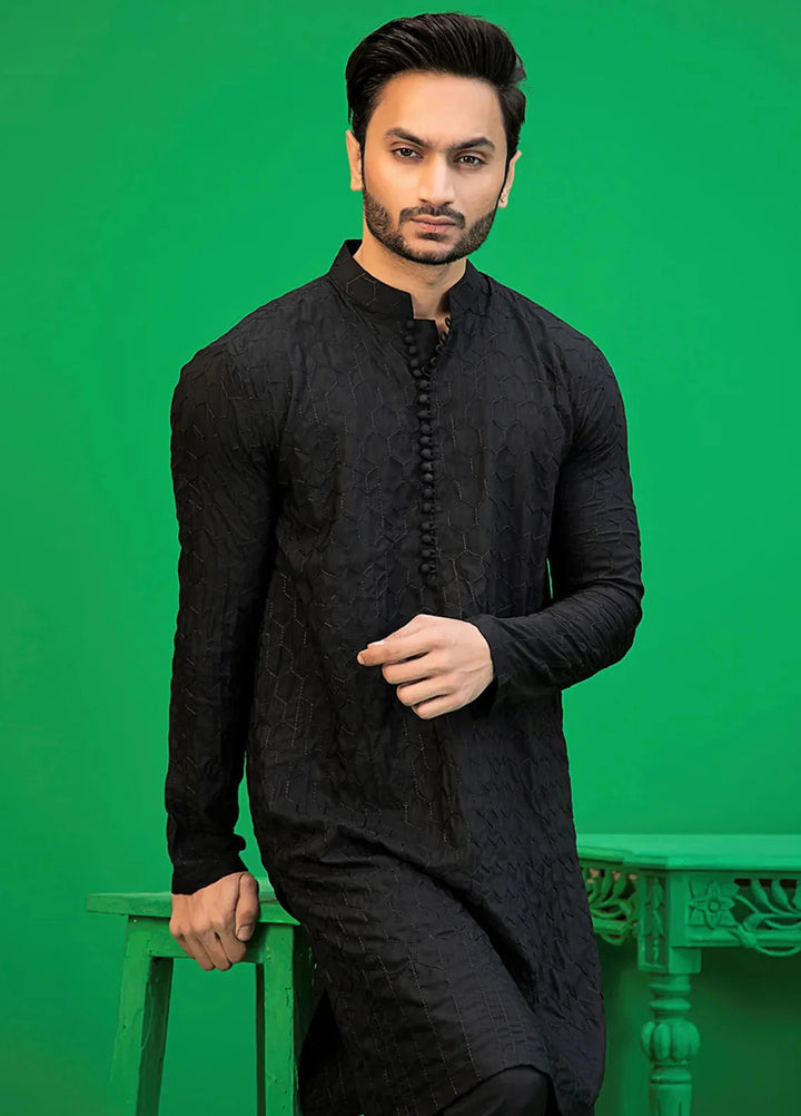 Rang By Ahmad Raza Wash N Wear Fancy Men Kurta Shalwar -  AR5043
