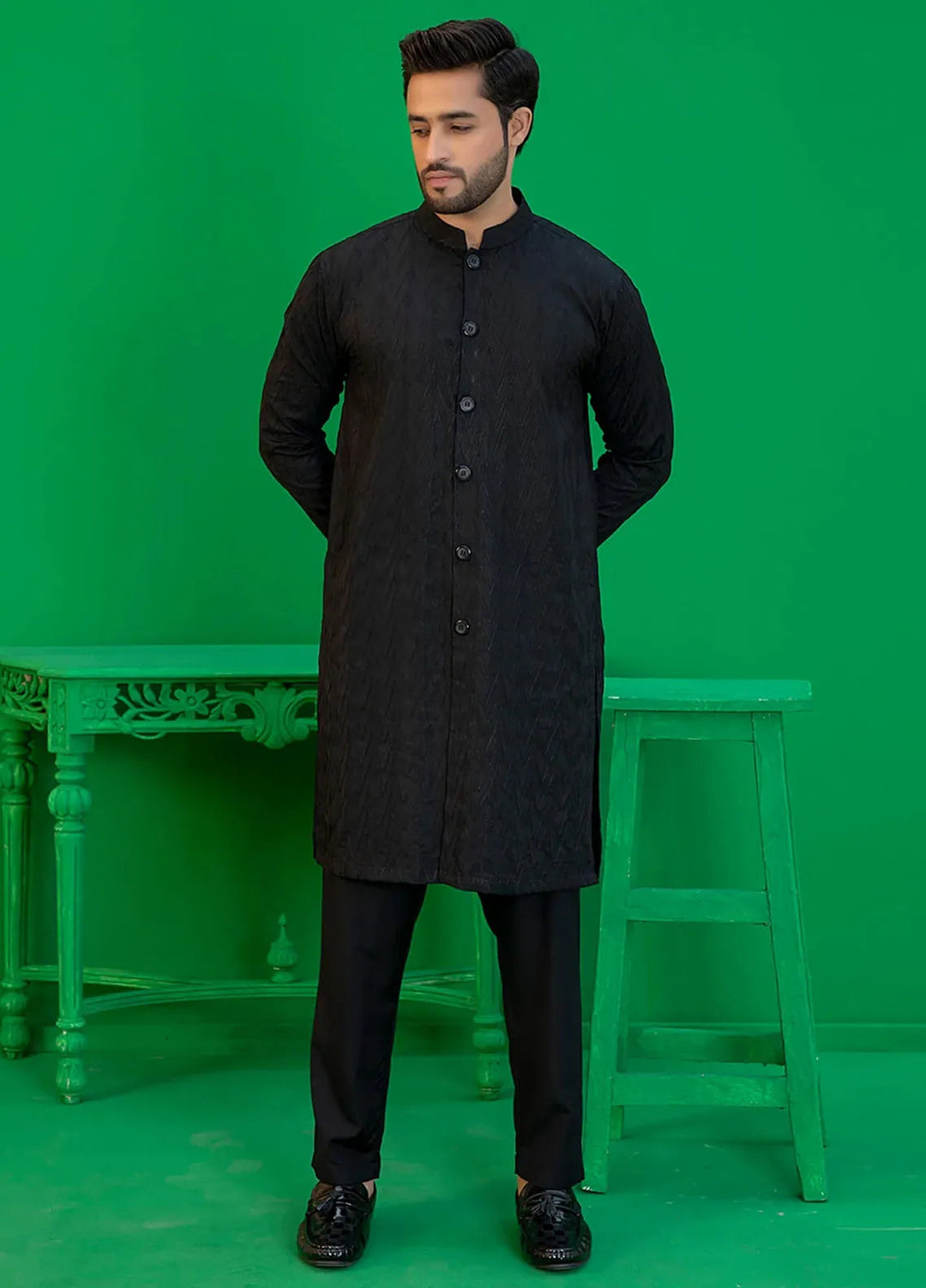 Rang By Ahmad Raza Wash N Wear Fancy Men Kurta Shalwar -  AR5044