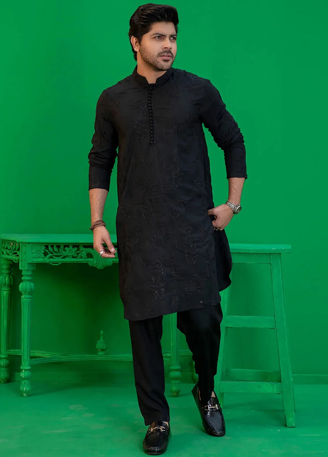 Rang By Ahmad Raza Wash N Wear Fancy Men Kurta Shalwar -  AR5045