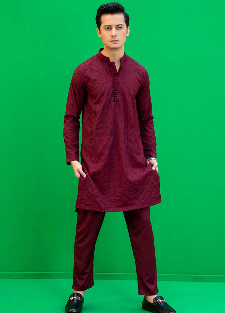 Rang By Ahmad Raza Wash N Wear Fancy Men Kurta Shalwar -  AR5046