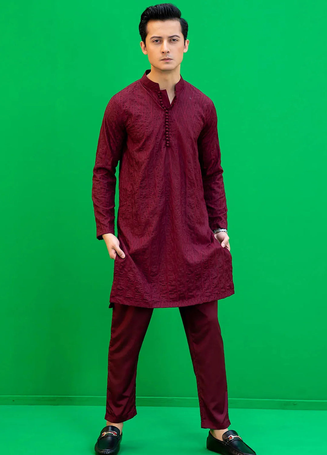 Rang By Ahmad Raza Wash N Wear Fancy Men Kurta Shalwar -  AR5046