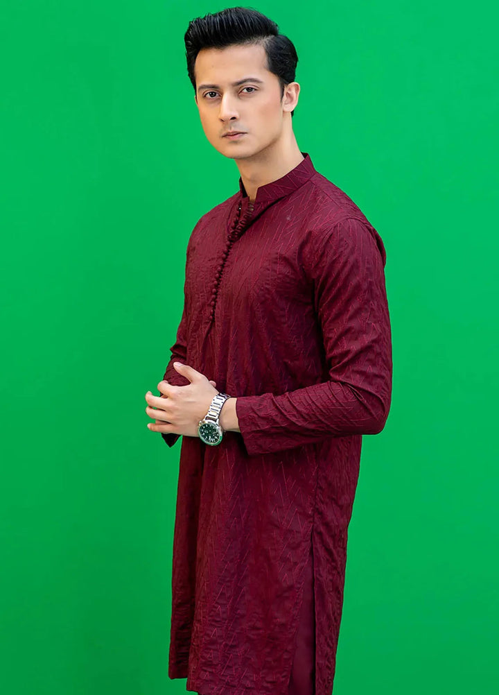 Rang By Ahmad Raza Wash N Wear Fancy Men Kurta Shalwar -  AR5046