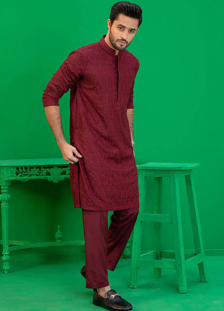 Rang By Ahmad Raza Wash N Wear Fancy Men Kurta Shalwar -  AR5048