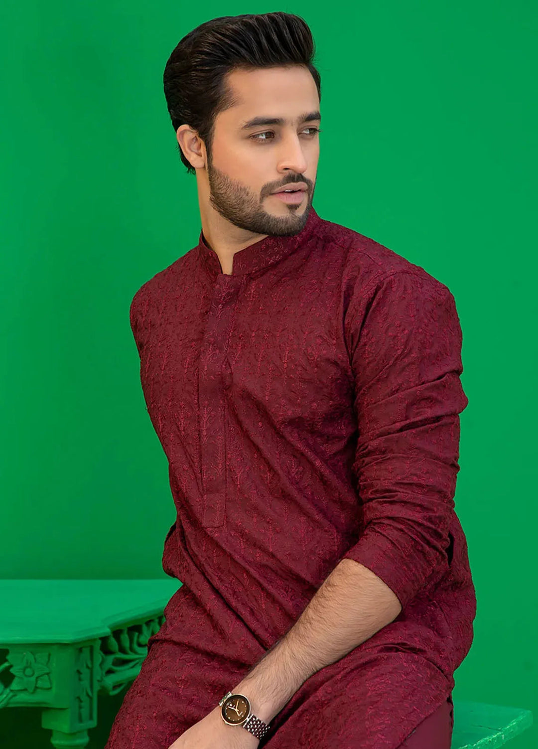 Rang By Ahmad Raza Wash N Wear Fancy Men Kurta Shalwar -  AR5048