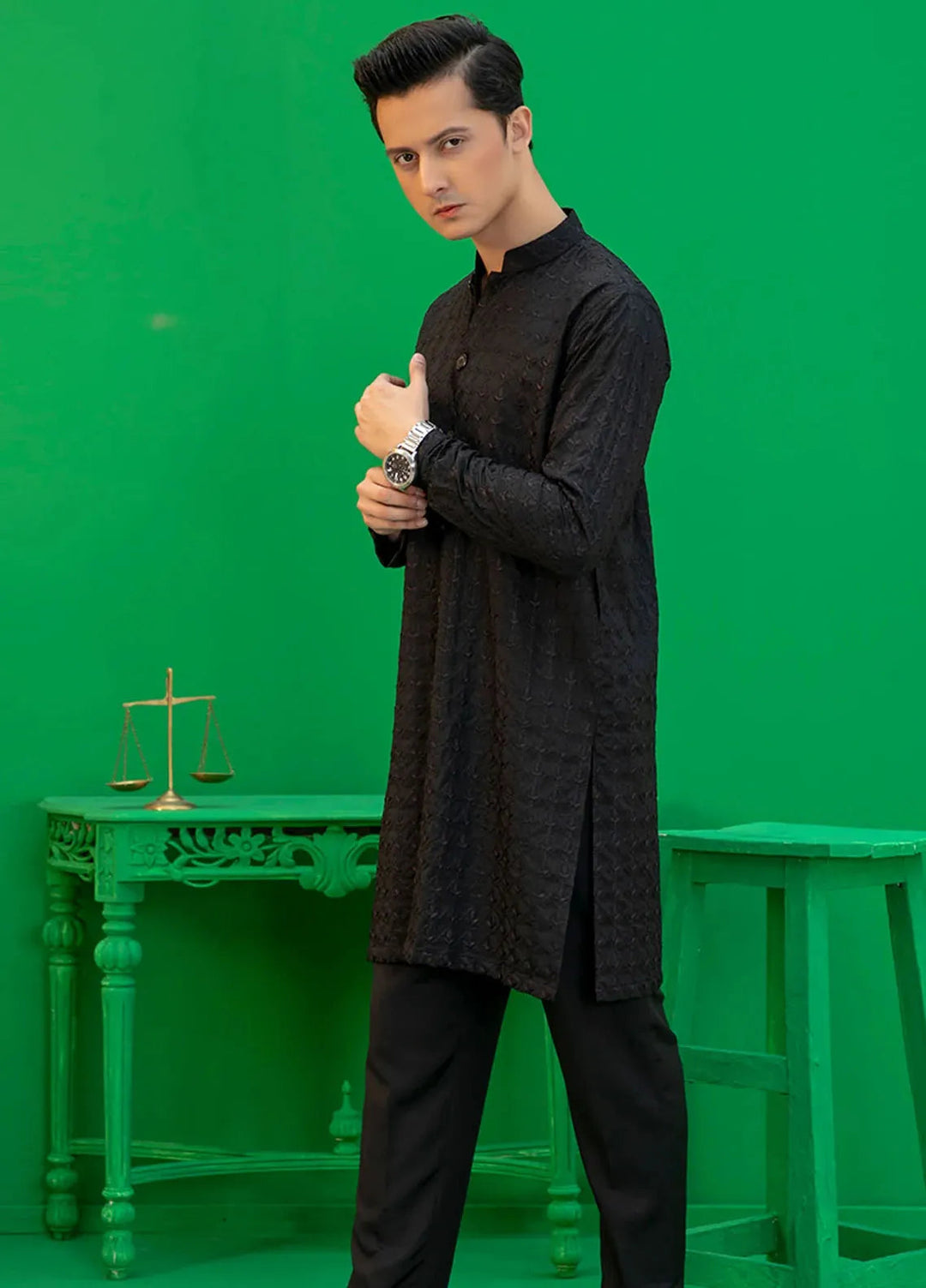 Rang By Ahmad Raza Wash N Wear Fancy Men Kurta Shalwar -  AR5049