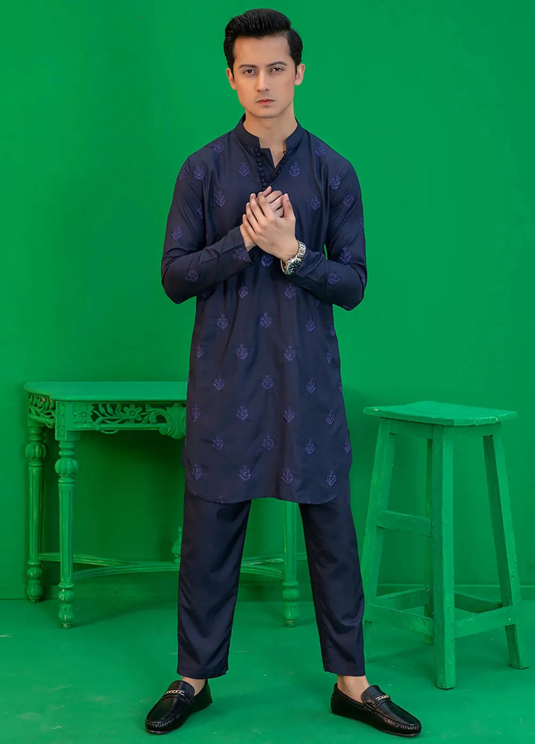 Rang By Ahmad Raza Wash N Wear Fancy Men Kurta Shalwar -  AR5053