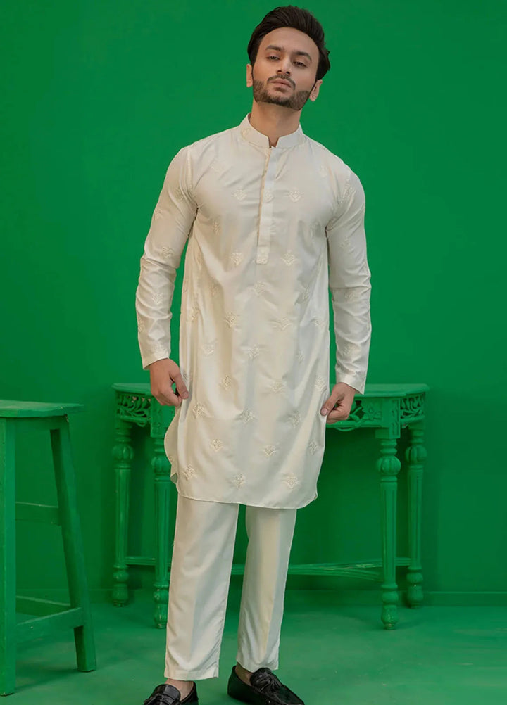 Rang By Ahmad Raza Wash N Wear Fancy Men Kurta Shalwar -  AR5054