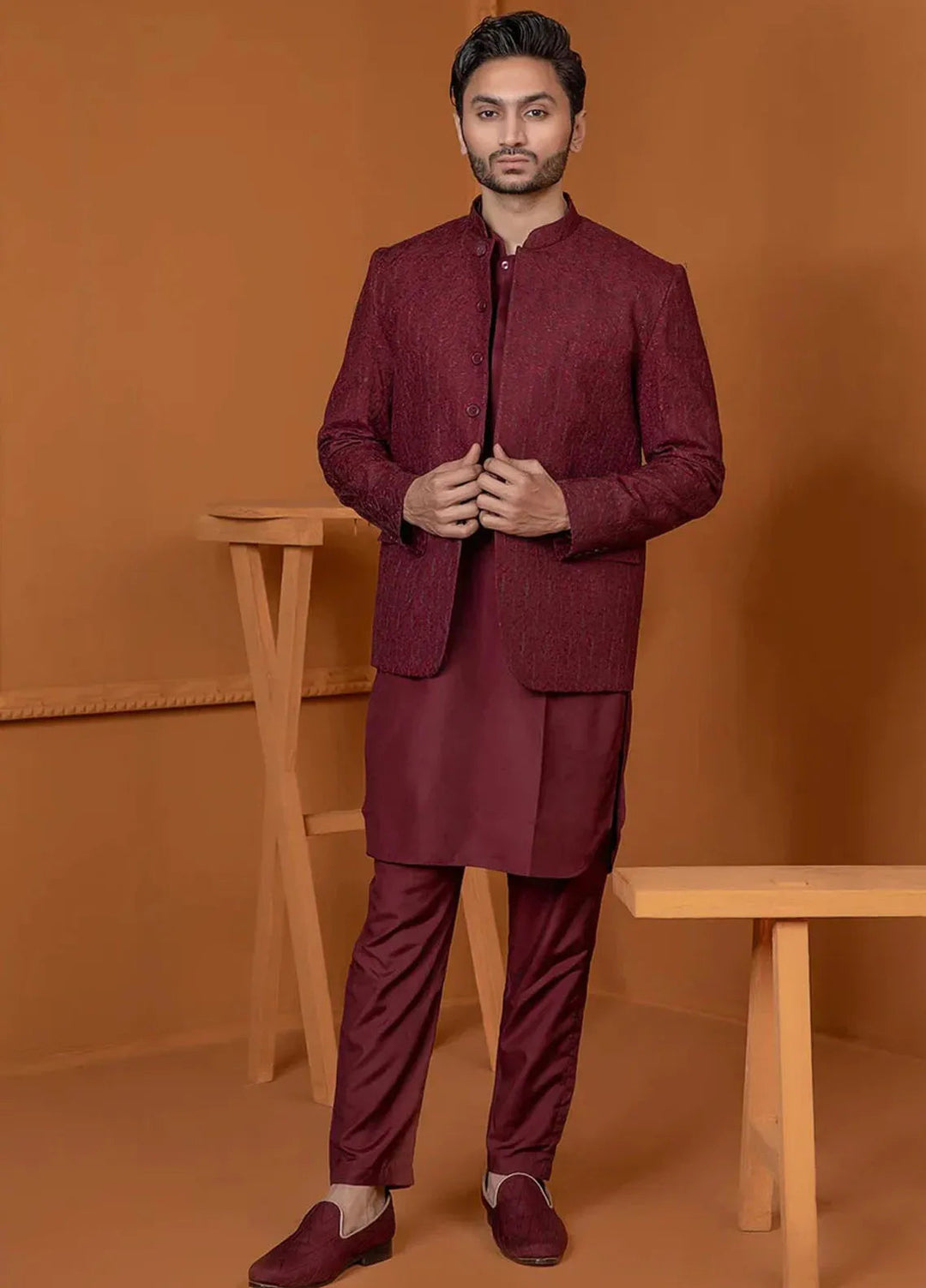 Rang By Ahmad Raza Wash N Wear Fancy Men Kurta Shalwar -  AR5061
