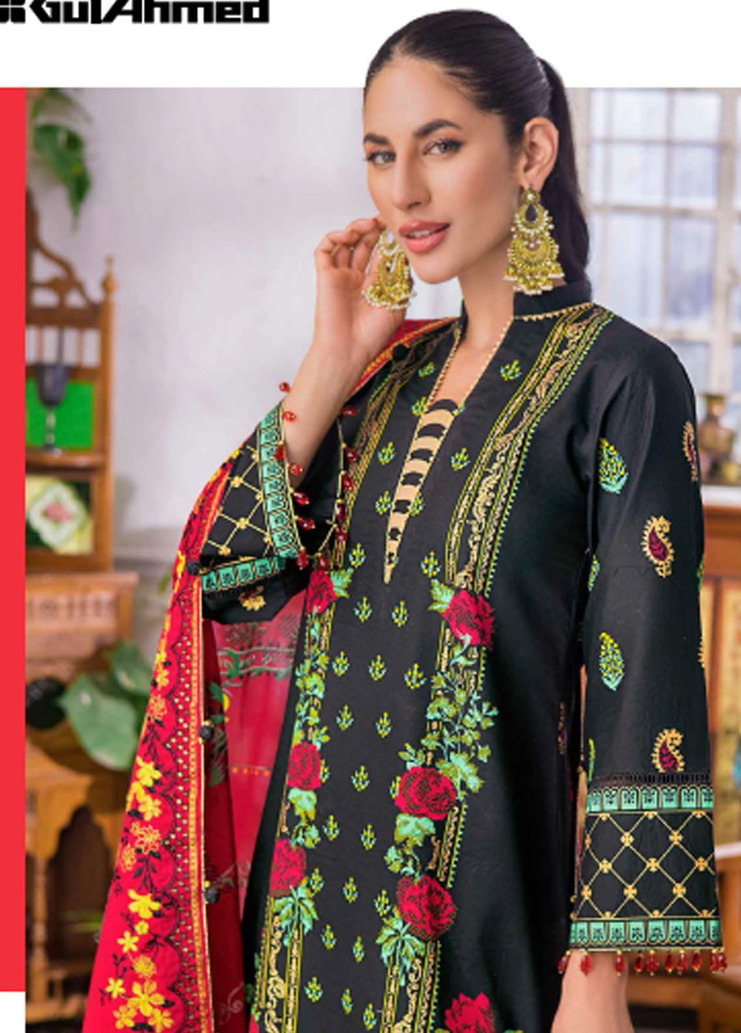 Rang By Gul Ahmed Embroidered Cotton Suits Unstitched 3 Piece GA22R CL22094A - Summer Collection