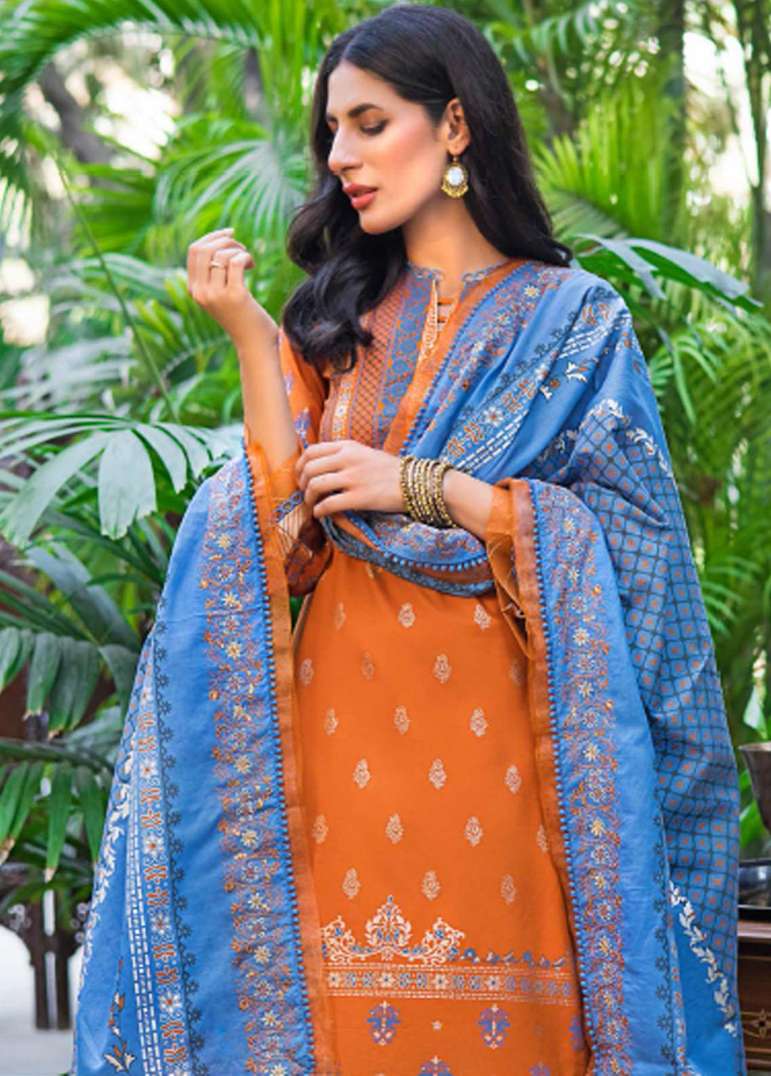 Rang By Gul Ahmed Embroidered Cotton Suits Unstitched 3 Piece GA22R CL22095B - Summer Collection