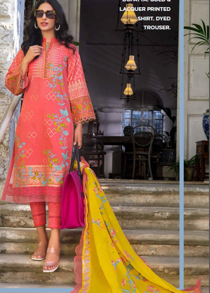 Rang By Gul Ahmed Embroidered Cotton Suits Unstitched 3 Piece GA22R CL22096A - Summer Collection