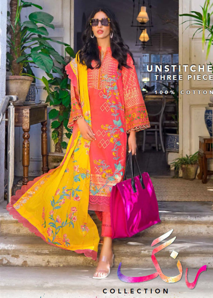 Rang By Gul Ahmed Embroidered Cotton Suits Unstitched 3 Piece GA22R CL22096A - Summer Collection