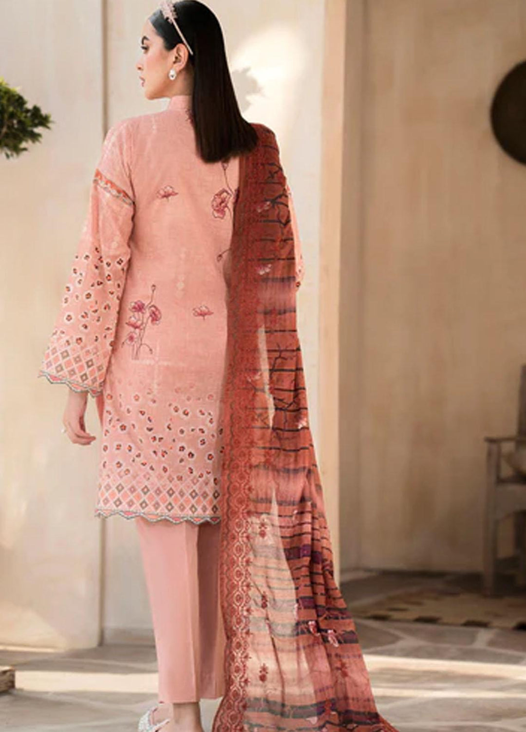 Rang By Motifz Embroidered Lawn Suits Unstitched 3 Piece MT23RDP 3748A - Summer Collection