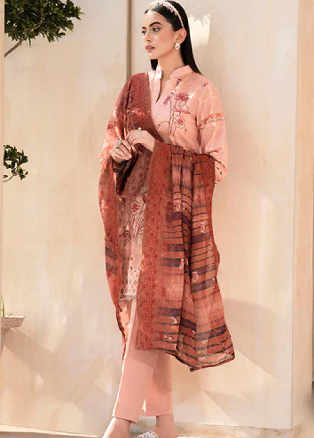 Rang By Motifz Embroidered Lawn Suits Unstitched 3 Piece MT23RDP 3748A - Summer Collection