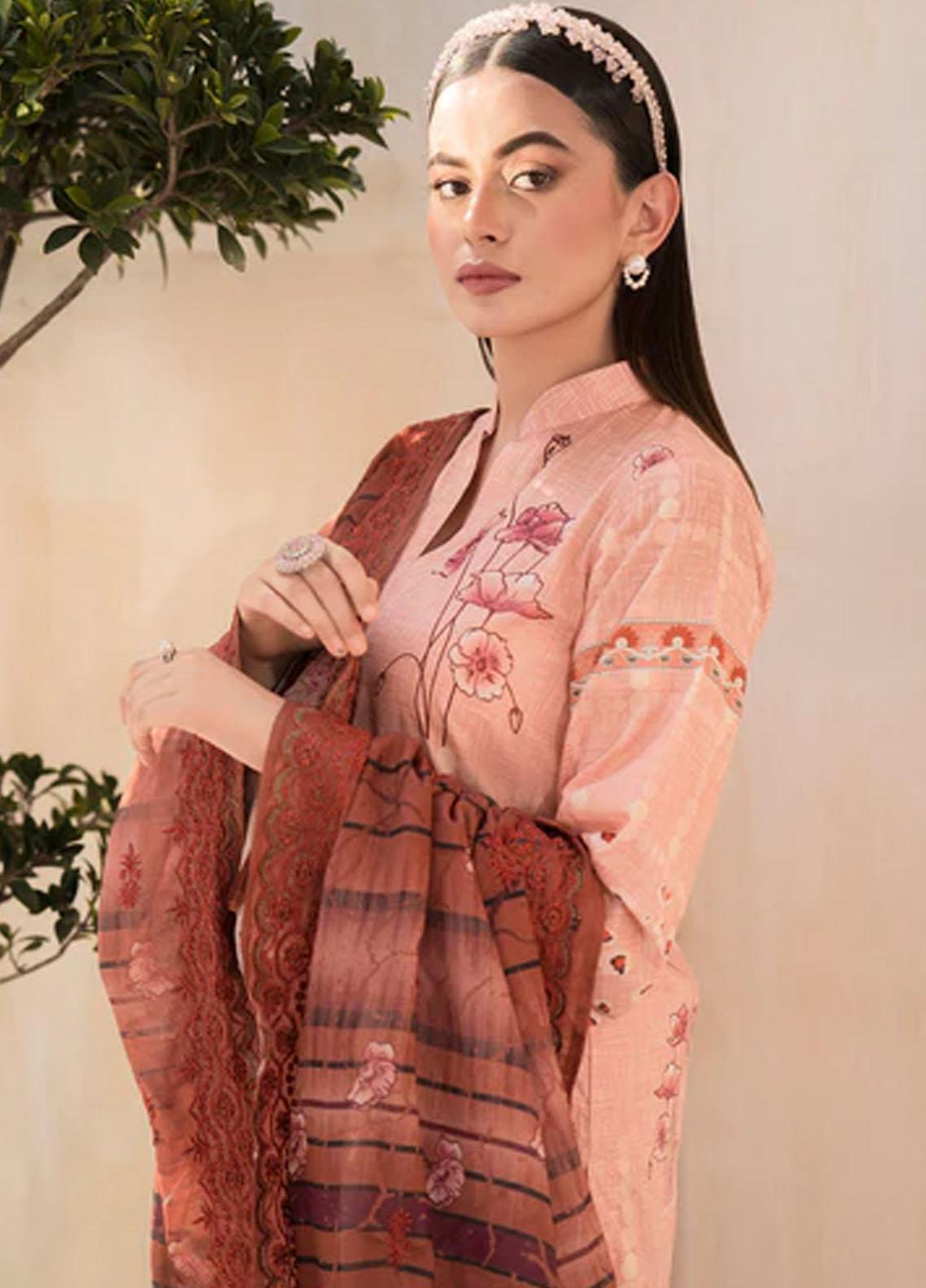 Rang By Motifz Embroidered Lawn Suits Unstitched 3 Piece MT23RDP 3748A - Summer Collection