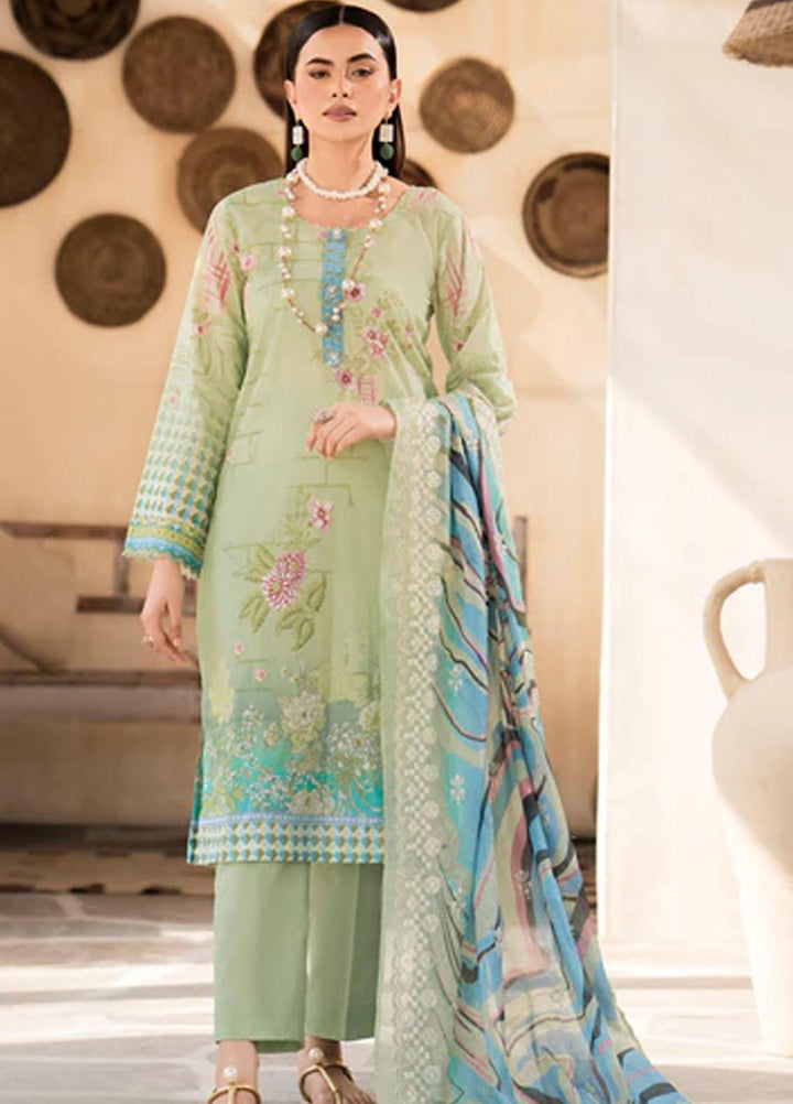 Rang By Motifz Embroidered Lawn Suits Unstitched 3 Piece MT23RDP 3750A - Summer Collection