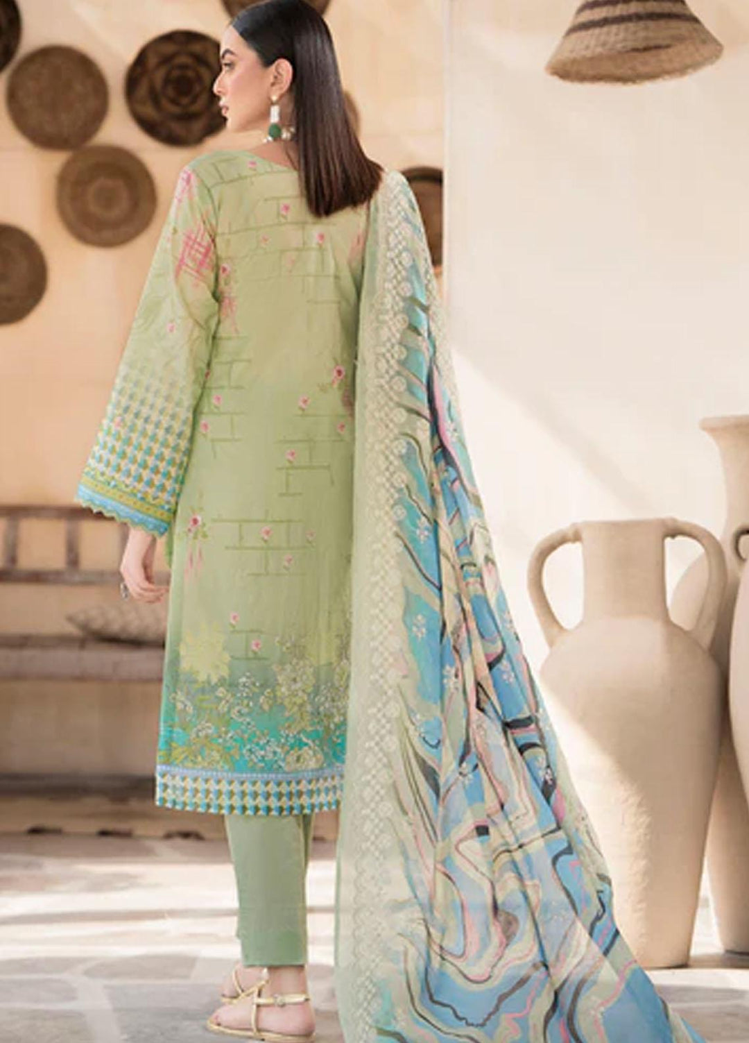 Rang By Motifz Embroidered Lawn Suits Unstitched 3 Piece MT23RDP 3750A - Summer Collection