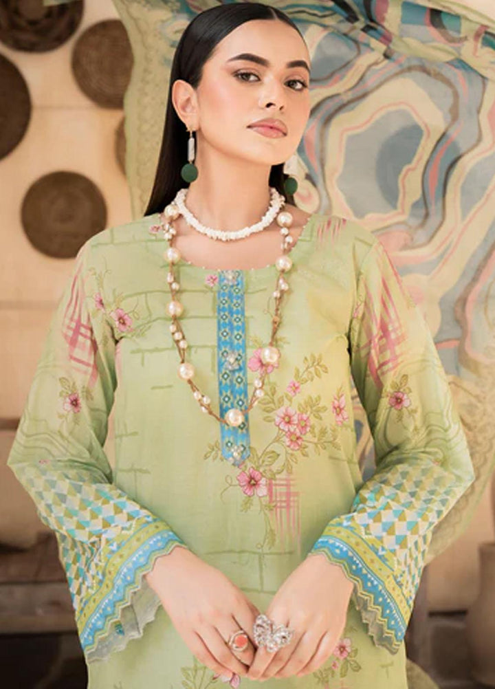 Rang By Motifz Embroidered Lawn Suits Unstitched 3 Piece MT23RDP 3750A - Summer Collection