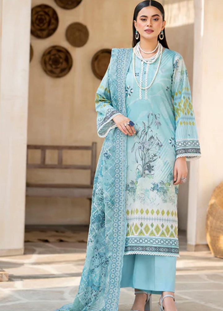 Rang By Motifz Embroidered Lawn Suits Unstitched 3 Piece MT23RDP 3751A - Summer Collection