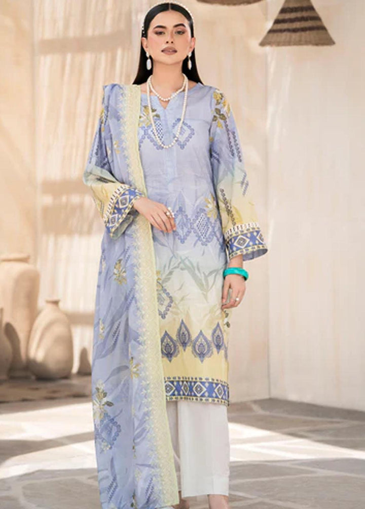 Rang By Motifz Embroidered Lawn Suits Unstitched 3 Piece MT23RDP 3752A - Summer Collection