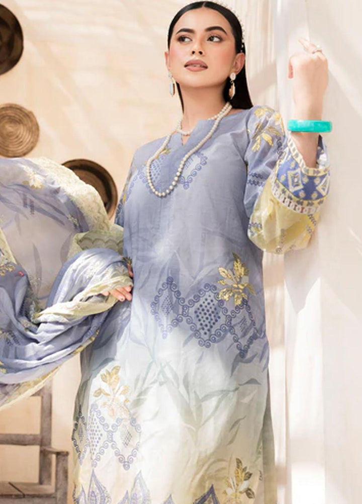 Rang By Motifz Embroidered Lawn Suits Unstitched 3 Piece MT23RDP 3752A - Summer Collection